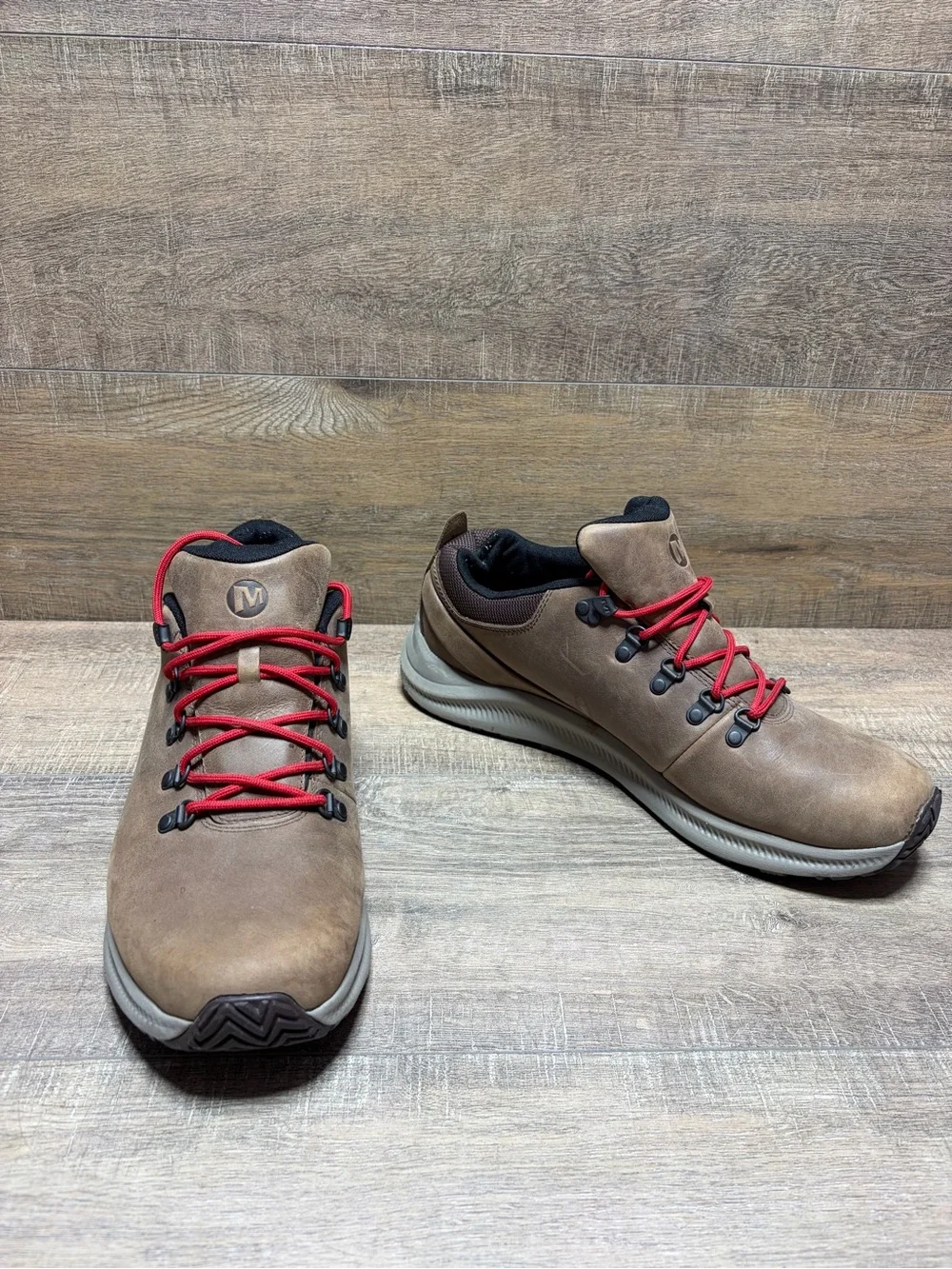 Merrell Men's Brown Chukka Boots with Red Laces